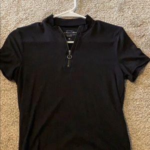 black short sleeve top